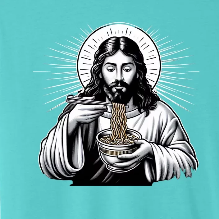 In Jesus Name Ramen Funny Japanese Food Christian ChromaSoft Performance T-Shirt