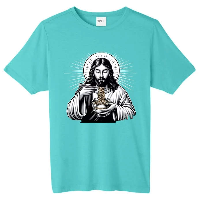 In Jesus Name Ramen Funny Japanese Food Christian ChromaSoft Performance T-Shirt