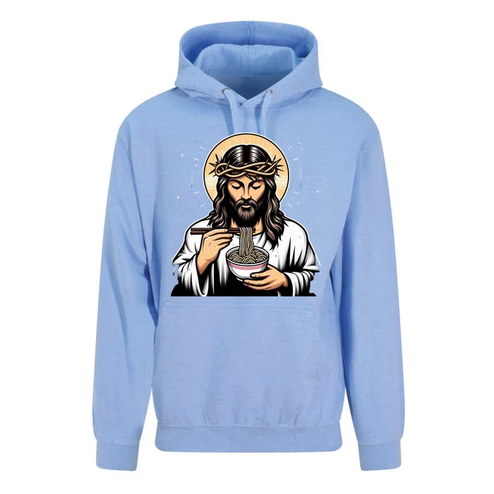 In Jesus Name Ramen Funny Japanese Food Christian Unisex Surf Hoodie