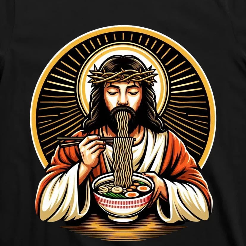 In Jesus Name Ramen Funny Japanese Food Christian T-Shirt