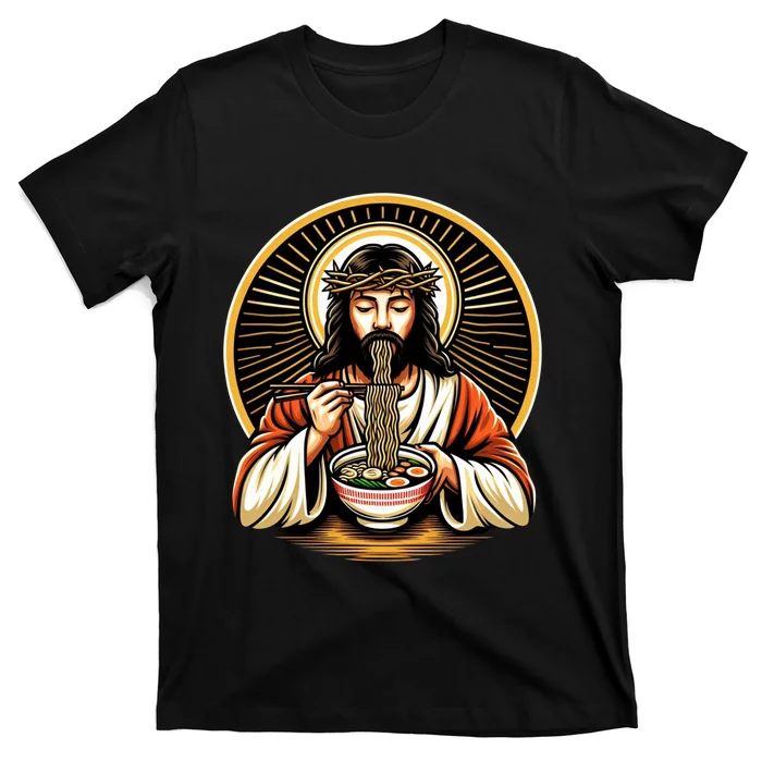 In Jesus Name Ramen Funny Japanese Food Christian T-Shirt