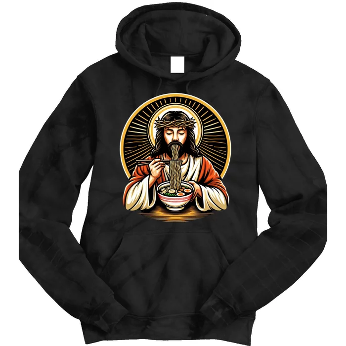 In Jesus Name Ramen Funny Japanese Food Christian Tie Dye Hoodie