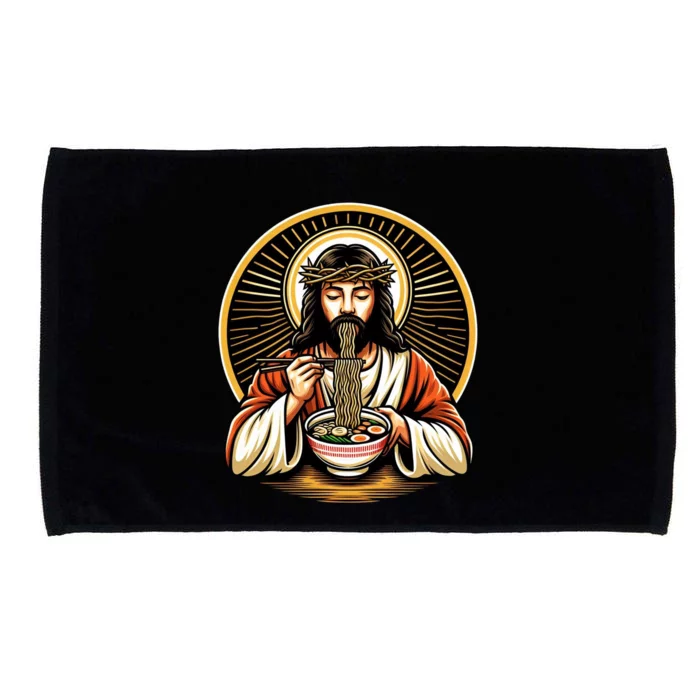 In Jesus Name Ramen Funny Japanese Food Christian Microfiber Hand Towel