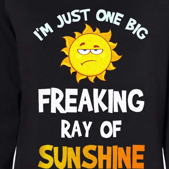 Im Just One Big Freaking Ray Of Sunshine Funny Idea Womens California Wash Sweatshirt