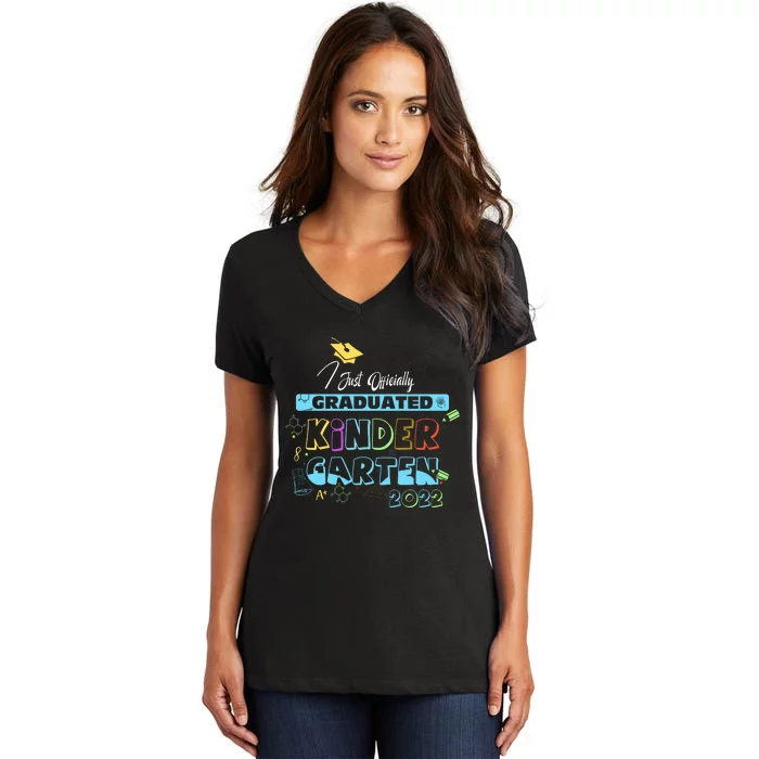 I Just Officially Graduated Kindergarten Women's V-Neck T-Shirt