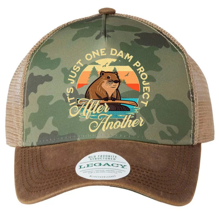 It’S Just One Dam Project After Another Funny Beaver Legacy Tie Dye Trucker Hat