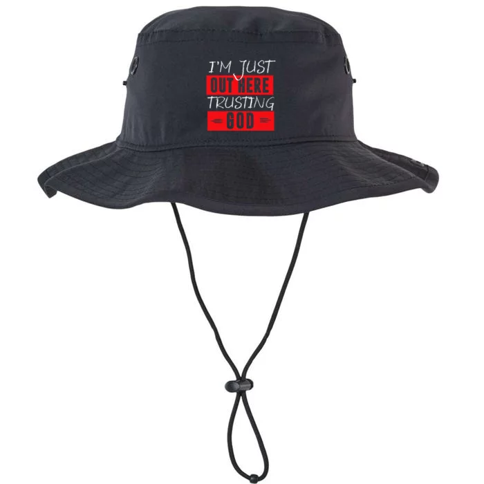 IM Just Out Here Trusting God Legacy Cool Fit Booney Bucket Hat