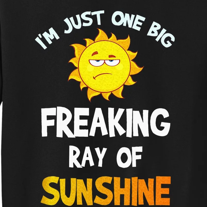 Im Just One Big Freaking Ray Of Sunshine Funny Idea Tall Sweatshirt