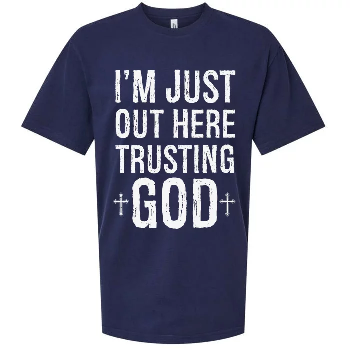 IM Just Out Here Trusting God Sueded Cloud Jersey T-Shirt