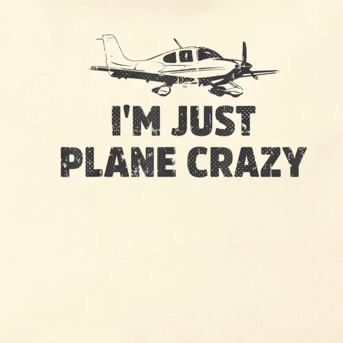 I'm Just Plane Crazy. Funny Airplane Pilots Zip Tote Bag