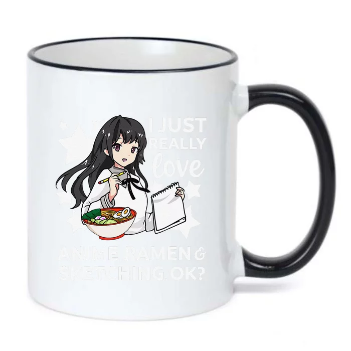 I Just Really Love Anime Ra and Sketching OK Drawing Art Black Color Changing Mug