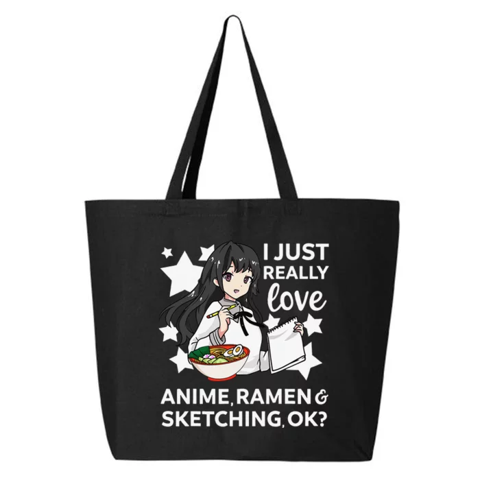 I Just Really Love Anime Ra and Sketching OK Drawing Art 25L Jumbo Tote