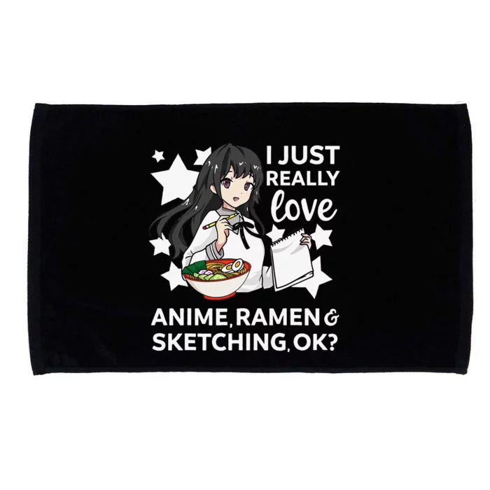 I Just Really Love Anime Ra and Sketching OK Drawing Art Microfiber Hand Towel