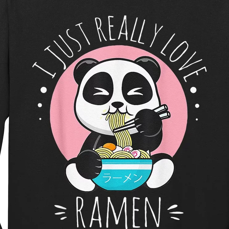 I Just Really Love Ra Kawaii Anime Panda Cute Manga Love Long Sleeve Shirt