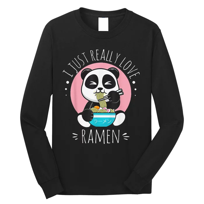 I Just Really Love Ra Kawaii Anime Panda Cute Manga Love Long Sleeve Shirt