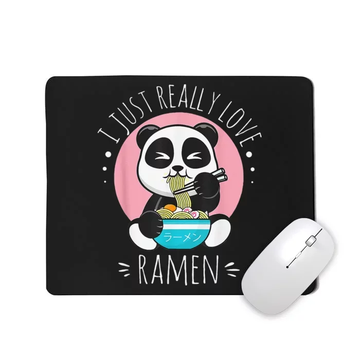 I Just Really Love Ra Kawaii Anime Panda Cute Manga Love Mousepad