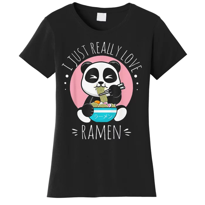 I Just Really Love Ra Kawaii Anime Panda Cute Manga Love Women's T-Shirt