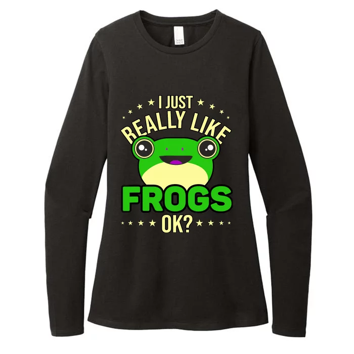 I Just Really Like Frogs Ok Frog Lover Womens CVC Long Sleeve Shirt