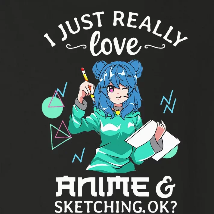 I Just Really Love Anime and Sketching Ok Anime Teen Girl Toddler Long Sleeve Shirt