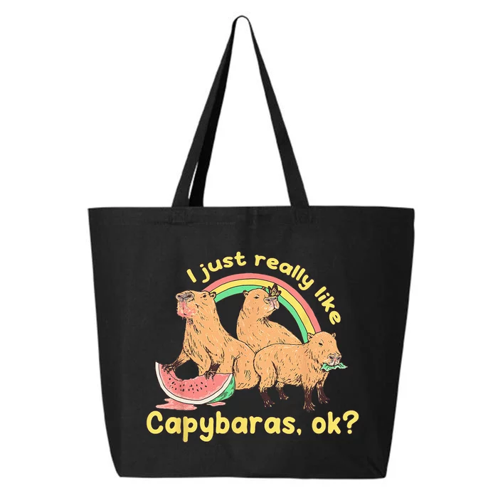 I Just Really Like Capybaras Ok Capybara Lover Funny 25L Jumbo Tote