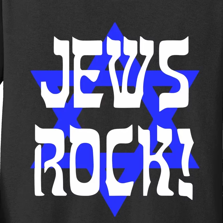 Israel Jews Rock Kids Long Sleeve Shirt