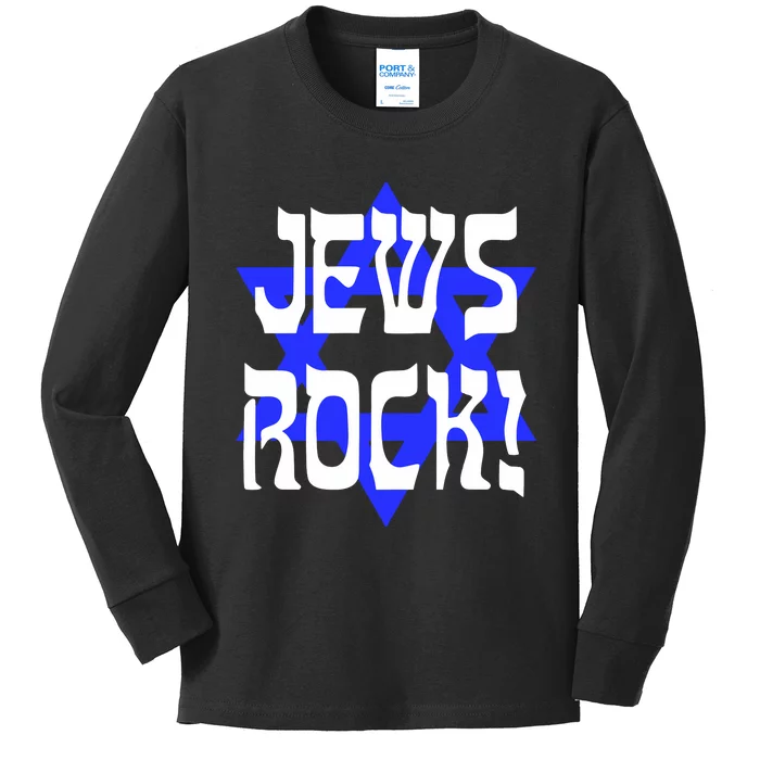 Israel Jews Rock Kids Long Sleeve Shirt