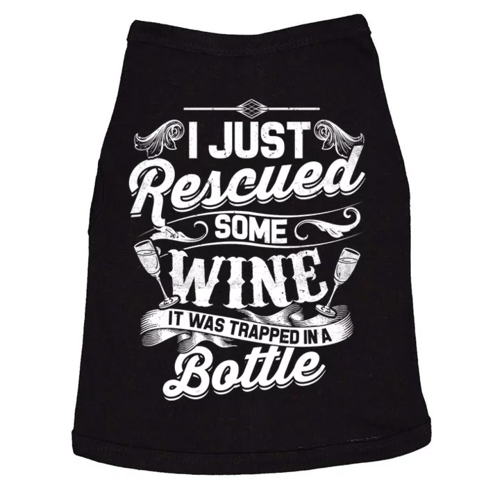 I Just Rescued Some Wine Funny Quote Wine Lover Doggie Tank