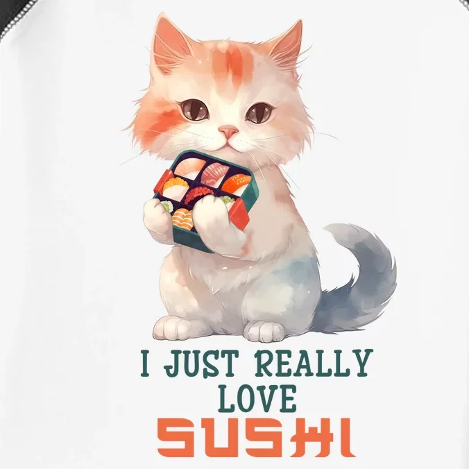 I Just Really Love Sushi Cute Japanese Cat Infant Baby Jersey Bodysuit