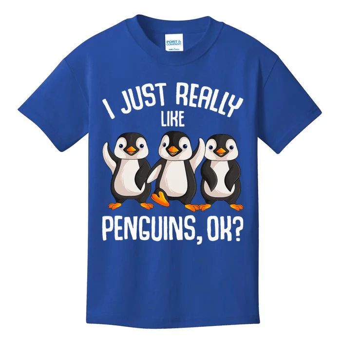 I Just Really Like Penguins Kids T-Shirt