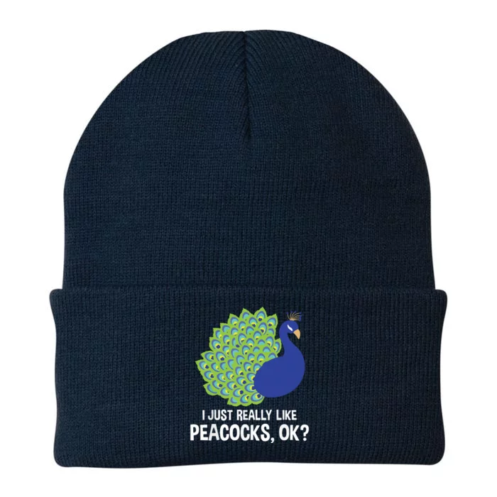 I Just Really Like Peacocks Ok Cute Peacock Costume Knit Cap Winter Beanie