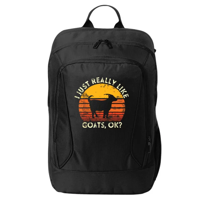 I Just Really Like Goats Farmer Farm Animal Goat Lover Gift City Backpack