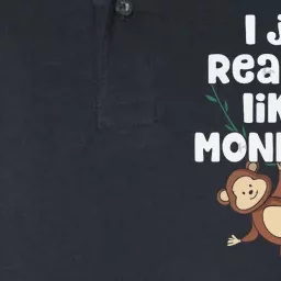 I Just Really Like Monkeys OK Funny Monkey Softstyle Adult Sport Polo