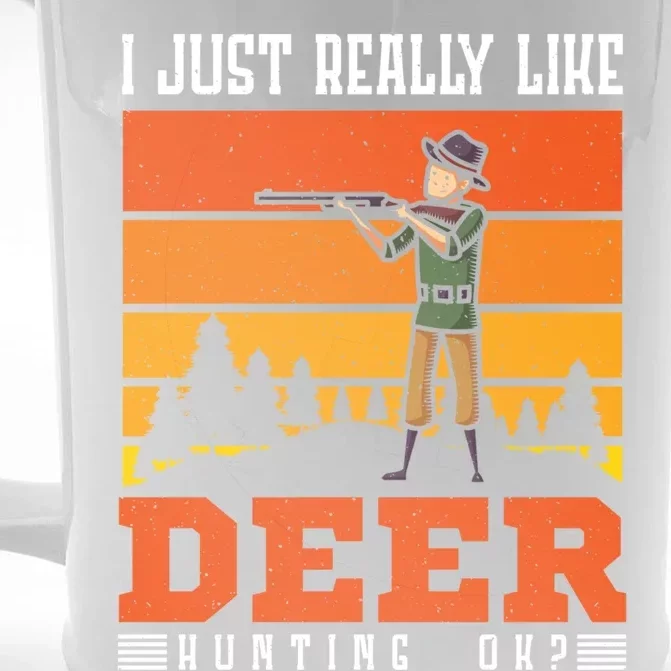 I Just Really Like Deer Hunting Deer Hunter Cute Gift Front & Back Beer Stein