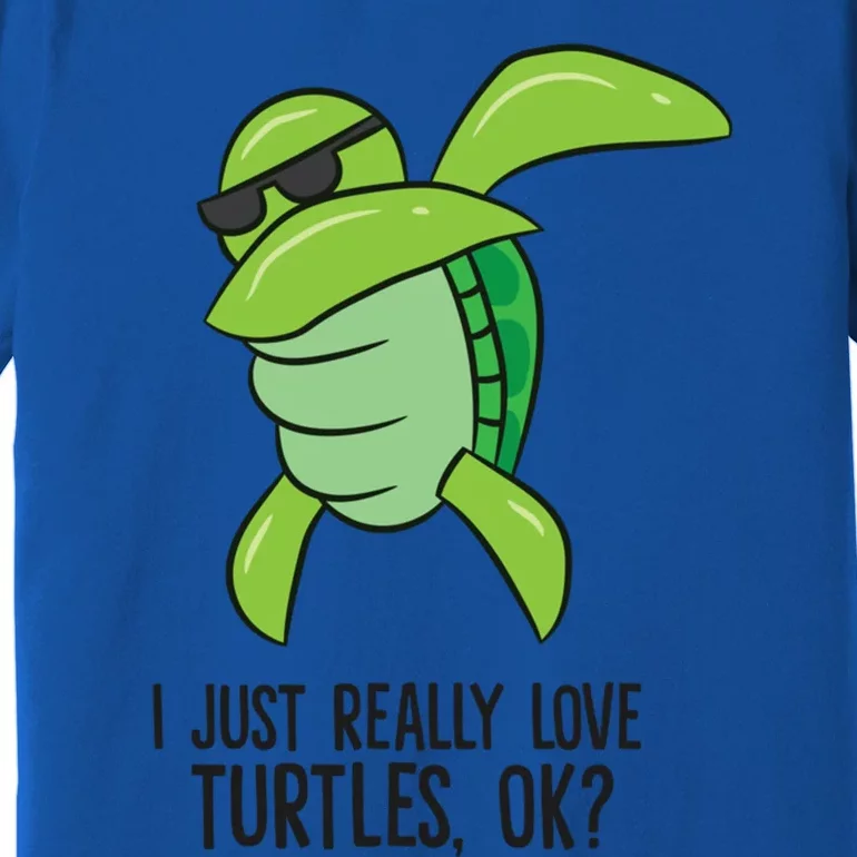 I Just Really Love Turtles Ok? Dabbing Turtle Gift Premium T-Shirt