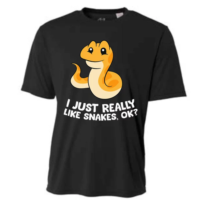 I Just Really Like Snakes Love Snakes Cooling Performance Crew T-Shirt