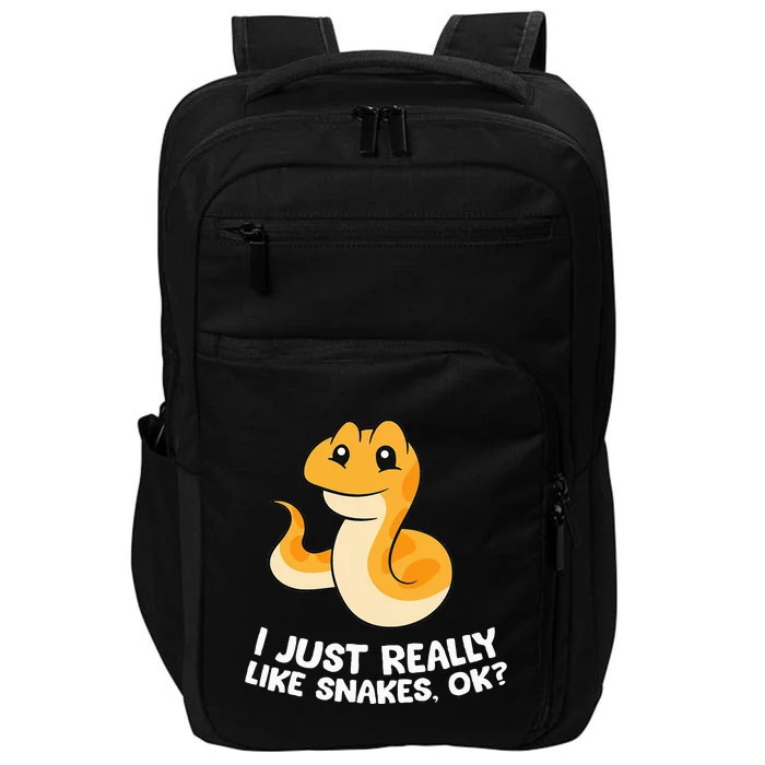 I Just Really Like Snakes Love Snakes Impact Tech Backpack