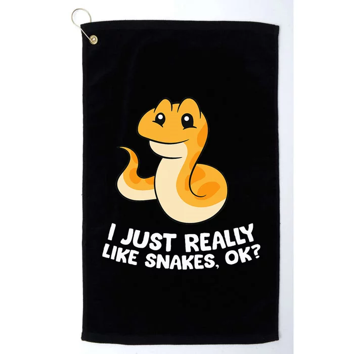 I Just Really Like Snakes Love Snakes Platinum Collection Golf Towel