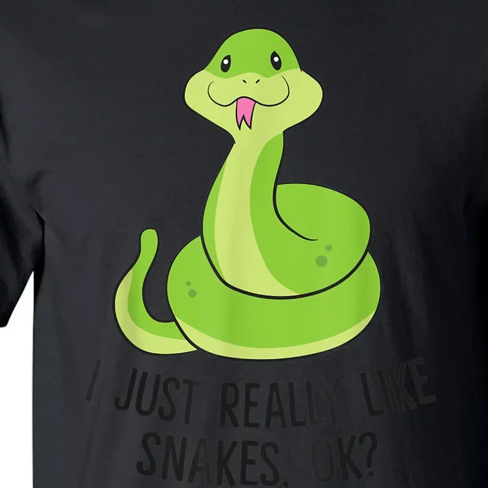 I Just Really Like Snakes Ok Cute Snake Reptile Lover Tall T-Shirt