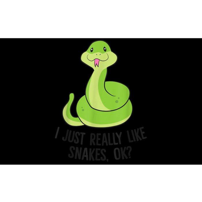 I Just Really Like Snakes Ok Cute Snake Reptile Lover Bumper Sticker