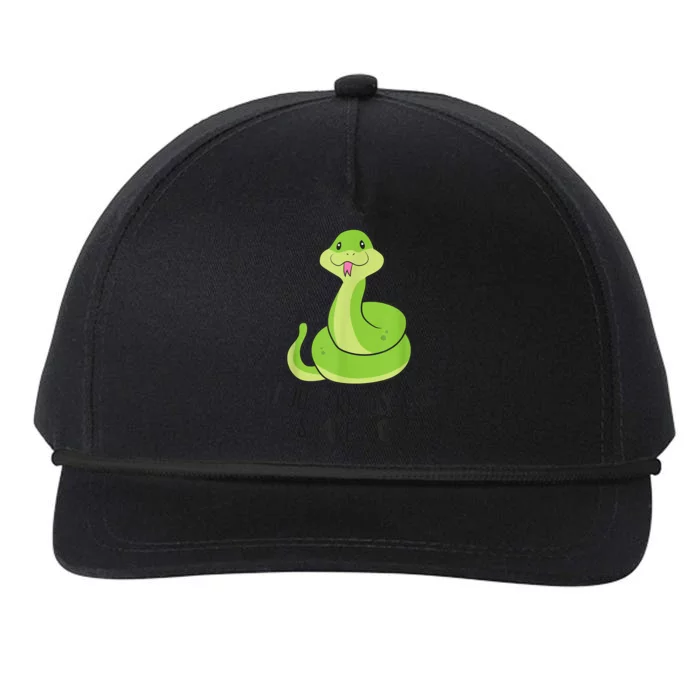 I Just Really Like Snakes Ok Cute Snake Reptile Lover Snapback Five-Panel Rope Hat