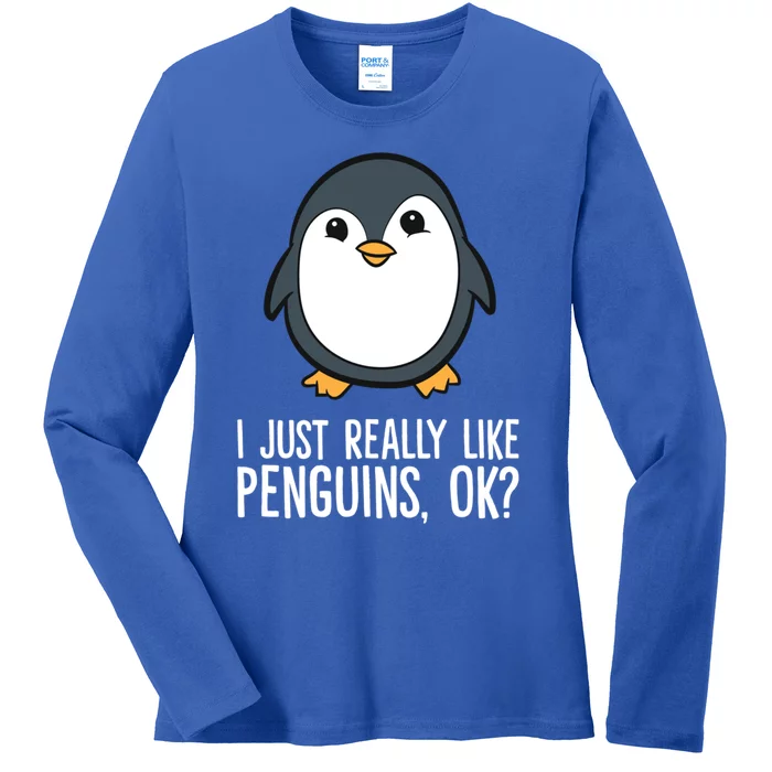 I Just Really Like Penguins Meaningful Gift Ladies Long Sleeve Shirt