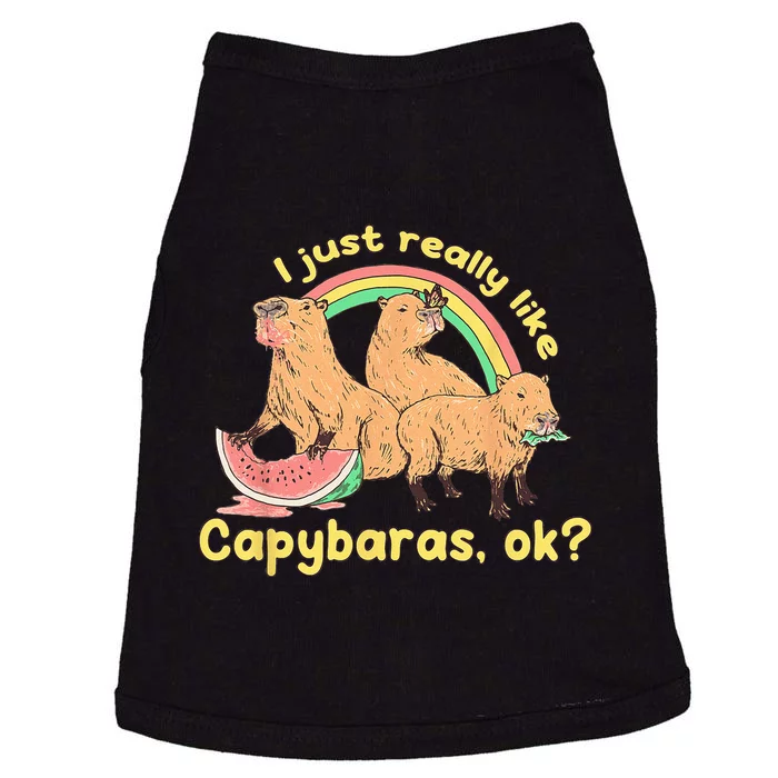 I Just Really Like Capybaras Ok Capybara Lover Funny Doggie Tank