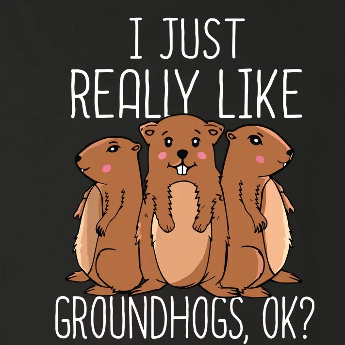 I Just Really Like Groundhogs Groundhog Day Toddler Long Sleeve Shirt