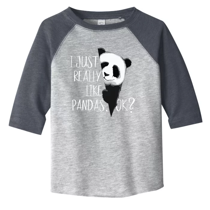 I Just Really Like Pandas, OK Cute Watercolor Panda Art Toddler Fine Jersey T-Shirt