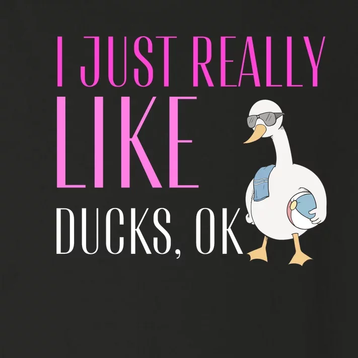 I Just Really Like Ducks Lover Gifts Duck Owner Gift Toddler Long Sleeve Shirt