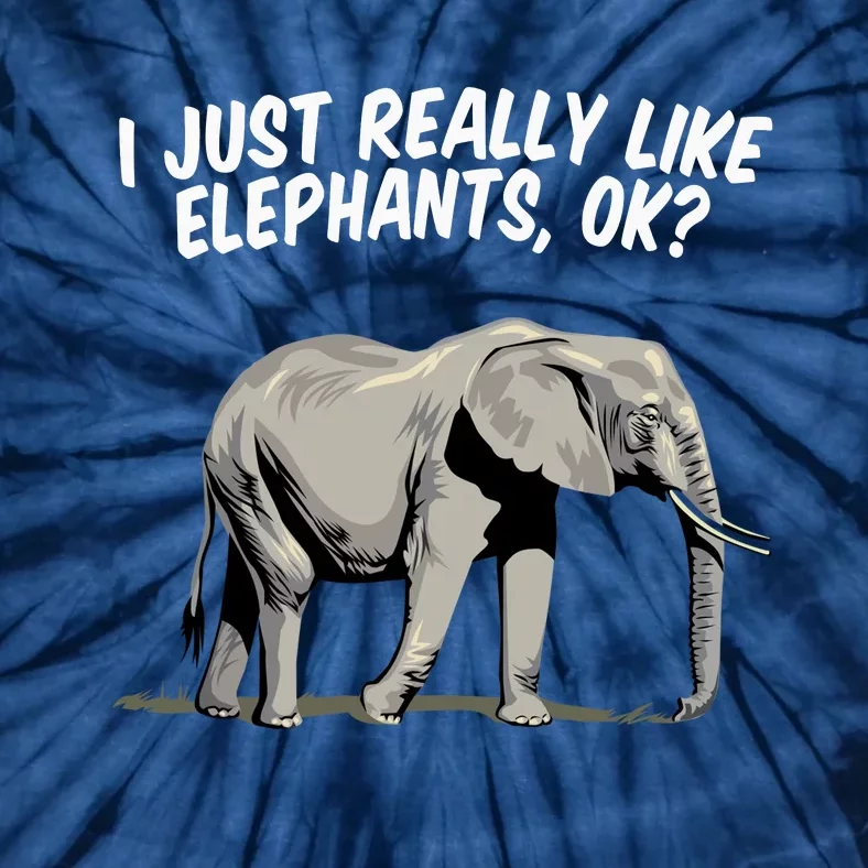 I Just Really Like Elephants Ok Love Elephants Meaningful Gift Tie-Dye T-Shirt