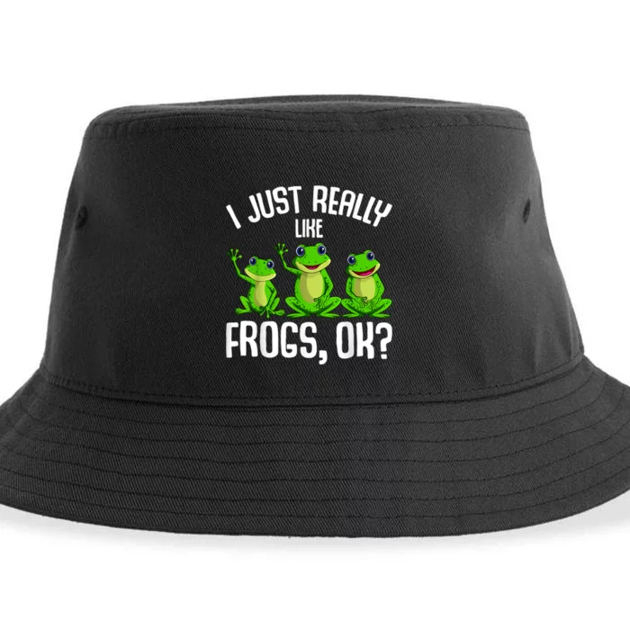 I Just Really Like Frogs Sustainable Bucket Hat