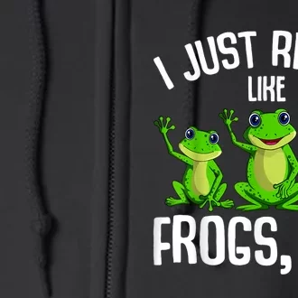 I Just Really Like Frogs Full Zip Hoodie