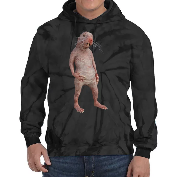 I Just Really Like Naked Moles Ok Funny Naked Mole Rat Tie Dye Hoodie