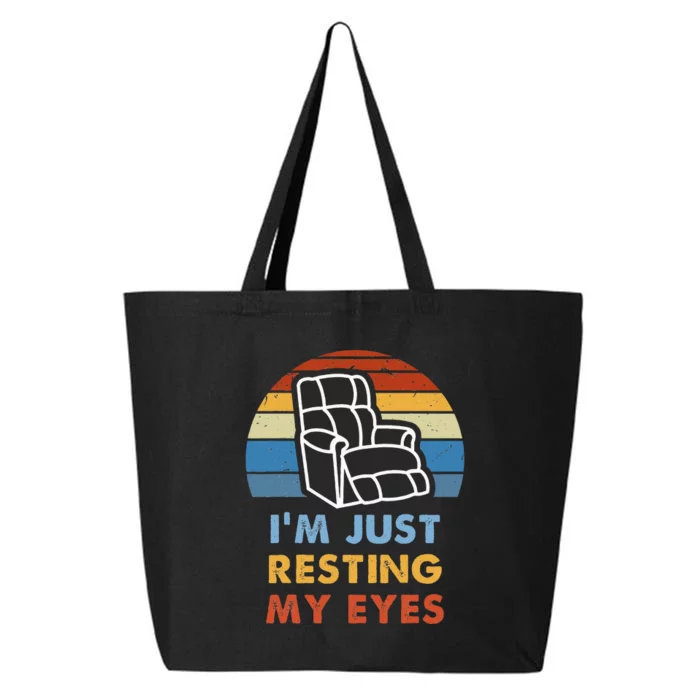 IM Just Resting My Eyes Funny Vintage Dad Grandpa Gifts 25L Jumbo Tote